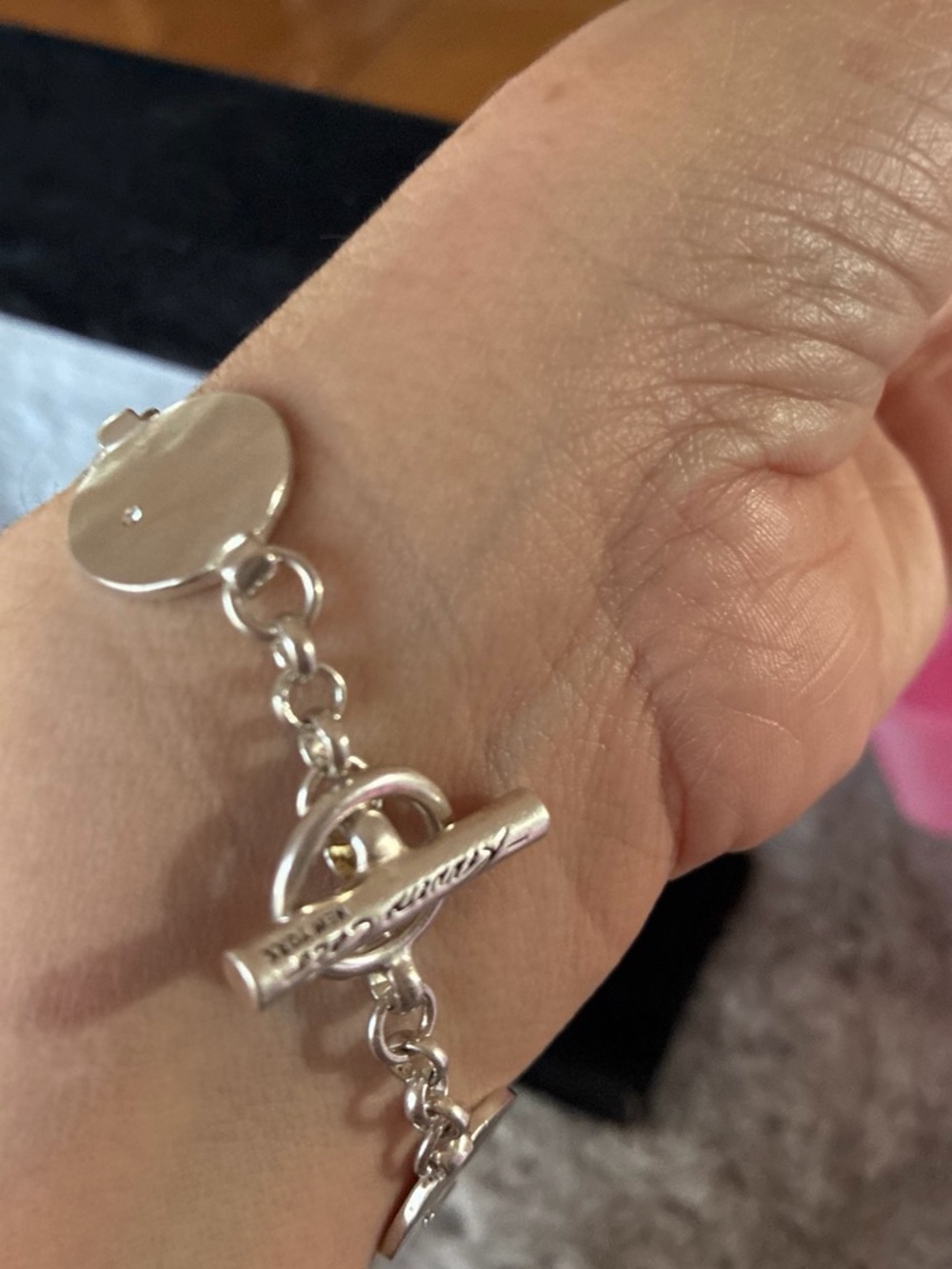 Kenneth Cole Silver Disc Bracelet – Minimalist Shine - Picture 3 of 4
